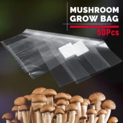 50 Pcs 320x450x0.06MM PVC Transparent Jardin Ferme Champignon Spawn Cultiver Sac Substrat Haute Température Pré Scellable Agito -Bostikhost Magasin 100259611 4
