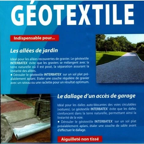 Géotextile 2 Mètre De Large 110 Gr / M2 (vendu Au Mètre) 5 Géotextile 2 Mètre De Large 110 Gr / M2 (vendu Au Mètre) – Image 5