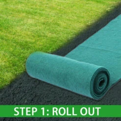 Tapis De Graine D'Herbe Biodegradable Tapis De Paille Engrais Jardin Pique-Nique Pelouse Arriere-Cour Plantation Grandir, 10 M - 10 M MOON -Bostikhost Magasin 86051219 5