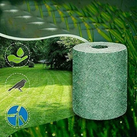 OAAO Tapis D'herbe Biodégradable 2PCS, Tapis D'herbe Verte Pour Pique-nique, Tapis De Germination Des Plantes Pour La Culture De Graines D'herbe Dans Le Patio, La Pelouse, Le Jardin, Le Patio (10M 0.2 4 OAAO Tapis D'herbe Biodégradable 2PCS, Tapis D'herbe Verte Pour Pique-nique, Tapis De Germination Des Plantes Pour La Culture De Graines D'herbe Dans Le Patio, La Pelouse, Le Jardin, Le Patio (10M 0.2 – Image 4