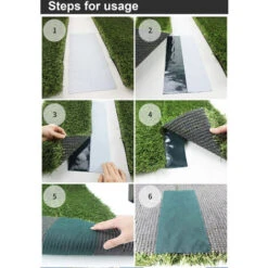 Bande Adhésive De Gazon Synthétique 150mmx10m Ruban Adhésif D'herbe Tapis (2 Couleurs)(Black) 7 Bande Adhésive De Gazon Synthétique 150mmx10m Ruban Adhésif D'herbe Tapis (2 Couleurs)(Black) -Bostikhost Magasin 92911415 3