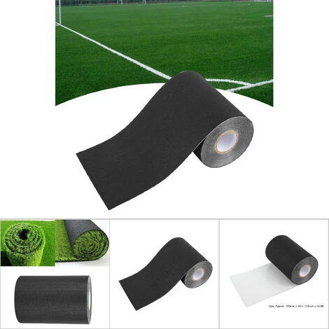 Bande Adhésive De Gazon Synthétique 150mmx10m Ruban Adhésif D'herbe Tapis (2 Couleurs)(Black) 4 Bande Adhésive De Gazon Synthétique 150mmx10m Ruban Adhésif D'herbe Tapis (2 Couleurs)(Black) – Image 4